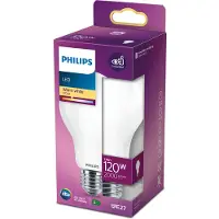 Philips - LED-glödlampa med filament - form: A67 - glaserad finish - E27 - 13 W (motsvarande 120 W) - klass D - varmt vitt ljus - 2700 K