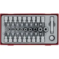 Teng Tools TTTX30 hylsor TX i set med grepp 1/4? och 3/8? 30 delar (102140100)