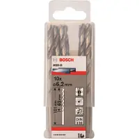 Bosch 2608595067 HSS Metall-spiralborr 6.2 mm Total längd 101 mm Slipat DIN 338 Cylinderskaft 10 st