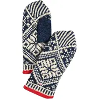 Hestra Nordic Wool Mitt Middle Blue/White