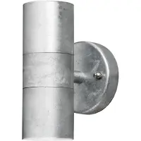 Konstsmide Vägglampa utomhus MODENA, Aluminium / grå / zink, Metall, Modern, Utomhusvägglampa