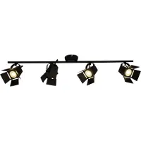 Brilliant LED taklampa Movie, Svart, Vardagsrum / matsal, Metall, Modern, LED-taklampa