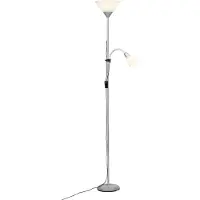 Brilliant LED golvlampa Spari, Aluminium / grå / zink, Vardagsrum / matsal, Metall, Modern, LED-golvlampa