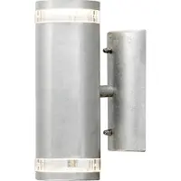 Konstsmide Vägglampa utomhus MODENA, dimbar, Aluminium / grå / zink, Metall, Modern, Utomhusvägglampa