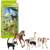 Schleich Bondgård Realistiska Bondgårdsdjur Figurer - 5st Utbildande Lekset för Barn