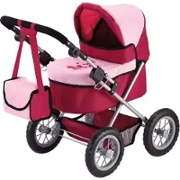 Bayer - Dolls Pram - Trendy - Red/Pink