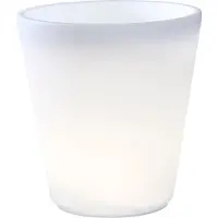 Konstsmide LED blomkruka Assisi belyst Ø 37 cm ASSISI, Vitt / opal, Syntetmaterial, Modern