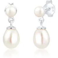 Elli PREMIUM Örhängen silver / pärlvit