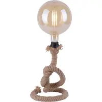 Leuchtendirekt Bordslampa Rope, Brun / rost, Vardagsrum / matsal, Medelhavsinspirerad, Bordslampa