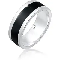 KUZZOI Ring svart / silver