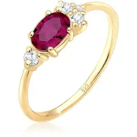 Elli PREMIUM Ring guld / röd