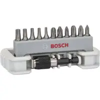 Bosch 2608522129 Bit-Set 12 delar Stjärnspår Phillips, Stjärnspår Pozidriv, Inner-sextandhålsgrepp (TX)