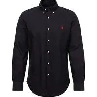Ralph Lauren för män. 710772290001 Oxford Custom Fit Skjorta svart (XL), Casual, Bomull, Lång ärm