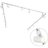 QAZQA Modernt skensystem med 14 spotlights vit 1-fas - Iconic Jeana