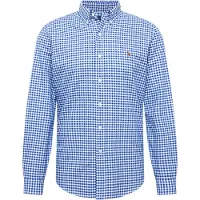 Ralph Lauren för män. 710792041005 Oxfordskjorta i skräddarsydd passform blå (L), Casual, Parti, Bomull, Lång ärm