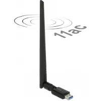 DeLOCK WLAN USB 3.0-stick Dualband 2,4/5 GHz WLAN AC 867/300 med extern antenn