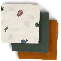 Done by Deer Muslinfiltar - 3-pack - Sea Freinds - - One Size - Muslinfilt