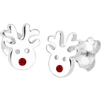 Elli Smycken 'Hirsch' röd / silver