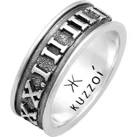 KUZZOI Ring 'Zahlen' svart / silver