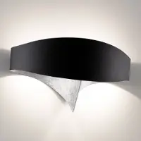 Selene LED vägglampa Scudo, Svart, Hall, Metall, Design, LED-vägglampa, vägglampa inomhus