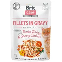 Brit Care Cat Pouch Fillets in Gravy Turkey & Salmon 85g