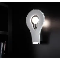 Selene Design vägglampa FLAT, dimbar, Förkromad / silver, Hall, Metall, Design, Vägglampa, vägglampa inomhus