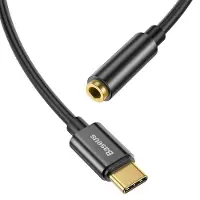 Baseus USB-C / 3.5mm Ljud Adapterkabel CAHUB-EZ0G - Svart