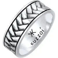 KUZZOI Ring svart / silver
