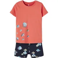 Name it Gåvoset - NbmFasolle - T-shirt/Shorts/Mössa - Dark Sapph - - 56 - Shorts