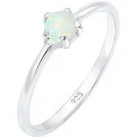 Elli Ring silver / pärlvit