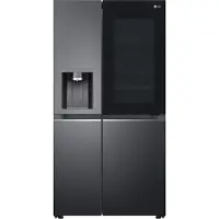 LG GSXV90MCAE - Kylskåp/frys - sida vid sida med vattenbehållare, isbehållare - Wi-Fi - bredd: 91.3 cm - djup: 73.5 cm - höjd: 179 cm - 635 liter - Klass E - kol
