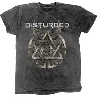 Ginza.se Disturbed: Unisex T-Shirt/Riveted (Charcoal Grey) (Wash Collection) (Large)