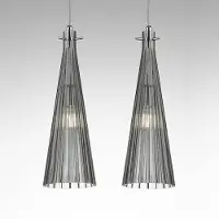 Selene Glas pendellampa Costa Rica, dimbar, Aluminium / grå / zink, Vardagsrum / matsal, Glas, Design, Pendellampa