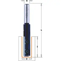 Cmt Rak notfräs 652.120.11; 12/29,5 mm; med kullager