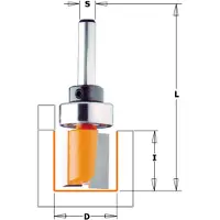Cmt Rak notfräs ; S=12 mm; D=19 mm; med kullager