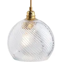 Ebb & Flow Glas pendellampa Rowan, dimbar, Genomskinlig / transpare, Vardagsrum / matsal, Glas, Skandinavisk, Pendellampa