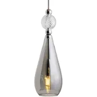 Ebb & Flow Glas pendellampa Smykke M, dimbar, Aluminium / grå / zink, Vardagsrum / matsal, Glas, Skandinavisk, Pendellampa