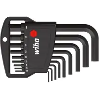Wiha Inner-sexkantig Vinkelskruvmejselset 1.5 mm, 2 mm, 2.5 mm, 3 mm, 4 mm, 5 mm, 6 mm, 8 mm, 10 mm 9 delar