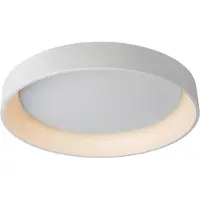 Lucide LED taklampa Talowe, dimbar, Vitt / opal, Vardagsrum / matsal, Aluminium / grå / zink, Modern, LED-taklampa