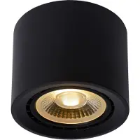 Lucide LED-taklampa Fedler dim till varm, svart Fedler, dimbar, Svart, Vardagsrum / matsal, Aluminium / grå / zink, Modern, LED-taklampa