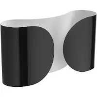 Flos Vägglampa , FOGLIO, dimbara, Svart, Vardagsrum, Metall, Design