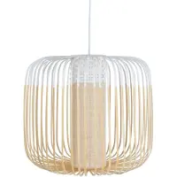 Forestier Taklampa , Bamboo Light M, dimbara, Vit, Vardagsrum, Bambu, Design