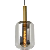 Lucide Glas pendellampa Joanet, dimbar, Aluminium / grå / zink, Vardagsrum / matsal, Glas, Pendellampa