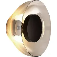 Marset Design vägglampa Aura, Aluminium / grå / zink, Vardagsrum / matsal, Glas, Design, Vägglampa, vägglampa inomhus