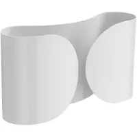 Flos Vägglampa , FOGLIO, dimbara, Vit, Vardagsrum, Metall, Design