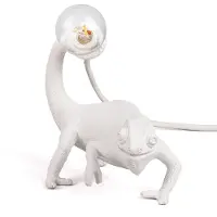 Seletti Bordslampa , Chameleon Lamp Still, Vit, Vardagsrum, Plast, Design