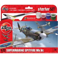 24.Se Airfix 1:72 Starter Set modellplan- Supermarine Spitfire MkVc modellbygge
