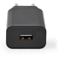 Ginza.se Nedis Väggladdare | 12 W | 1x 2.4 A A | Antal utgångar: 1 | USB-A | Lightning 8-Pin (Lös) Kabel | 1.00 m | Single Voltage Output | Svart