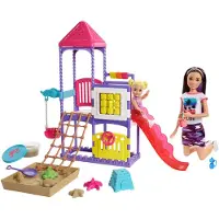 Barbie Skipper Babysitters Inc. Klättra & Utforska Lekplatsdockor & Lekset med Skipper och Leksakstjej