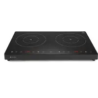 Hendi Justerbar induktionshäll med touchpanel 2 värmezoner svart Line str. 22 cm 3500 W – 239414